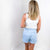 Rea Mode We're Only Getting Better Drawstring Shorts in Sky Blue - Boujee Boutique 
