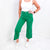 Judy Blue Kelly Green High Waist Tummy Control Wide Leg Crop Jeans - Boujee Boutique 