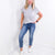 Judy Blue Kerry Mid Rise Cuffed Hem Slim Fit Jeans - Boujee Boutique 
