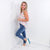 Judy Blue Brooke Slim Fit Mid Rise Cuffed Light Wash Jeans - Boujee Boutique 