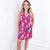 Dear Scarlett Lizzy Tank Dress in Hot Pink Tropical Floral - Boujee Boutique 