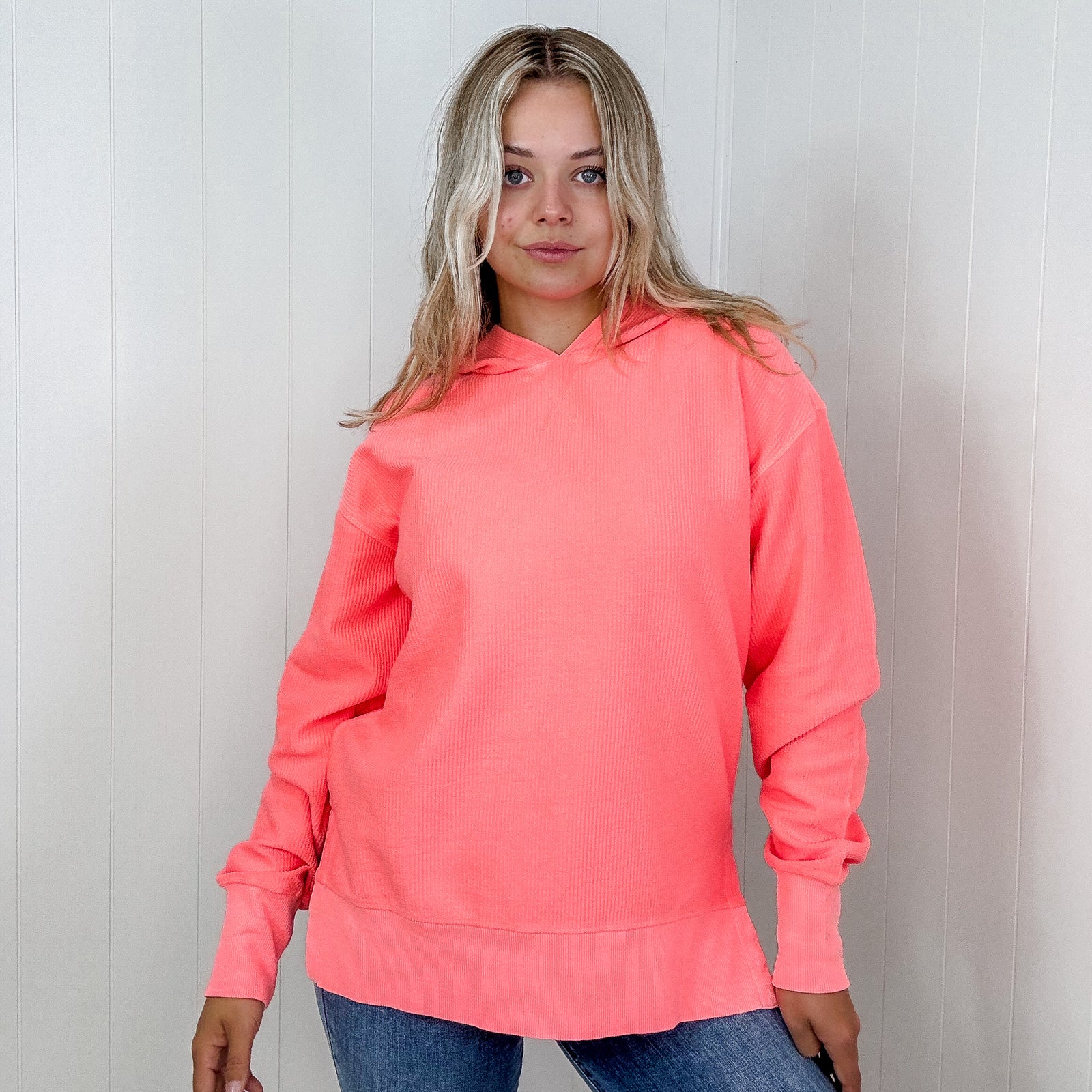 Oversized Snow Washed Luxe Soft Corded Hoodie Pullover in 3 Colors - Boujee Boutique