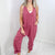 Dark Rose Plunge Sleeveless Jumpsuit with Pockets - Boujee Boutique 