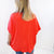 Spring Bloomin Coral Orange Ribbed Oversized Short Sleeve Top - Boujee Boutique 