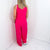 Summer Dreaming Pink Wide Leg Suspender Overall Jumpsuit - Boujee Boutique 