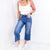 Judy Blue Mystique Braid High Waist Cropped Wide Leg Jeans - Boujee Boutique 