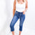 Judy Blue Meredith Mid Rise Side Slit Skinny Fit Capri - Boujee Boutique 