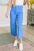 Judy Blue Sky Blue High Waist Tummy Control Wide Leg Crop Jeans - Boujee Boutique 