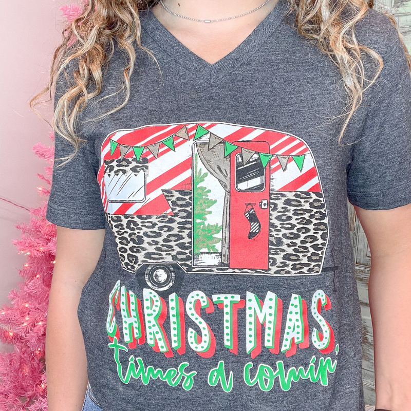 Christmas Times A Comin Camper Graphic Tee - Boujee Boutique