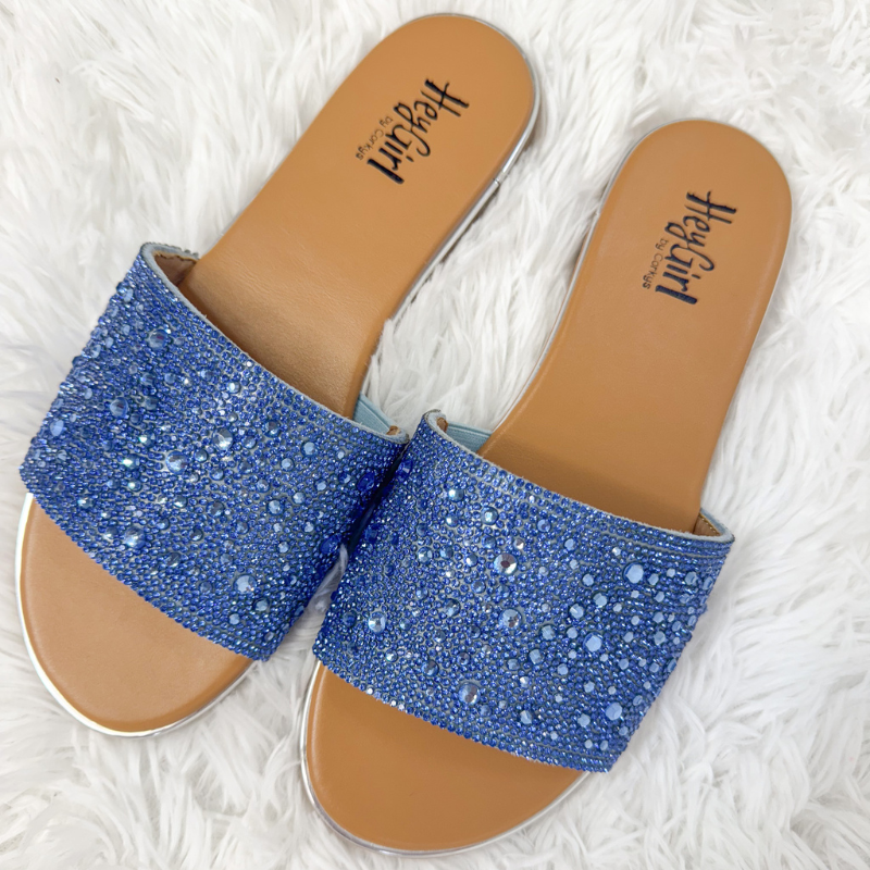 Corky's Pizzazz Light Blue Rhinestones Sandals - Boujee Boutique