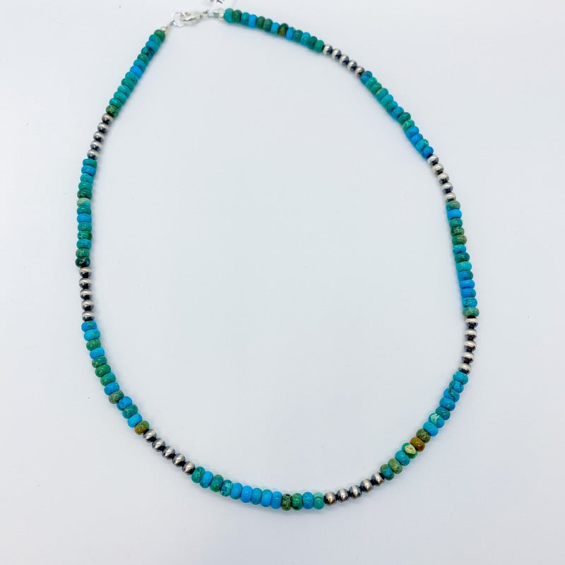 Native Handcrafted Navajo Pearls and Turquoise Candy Necklace - Boujee Boutique 