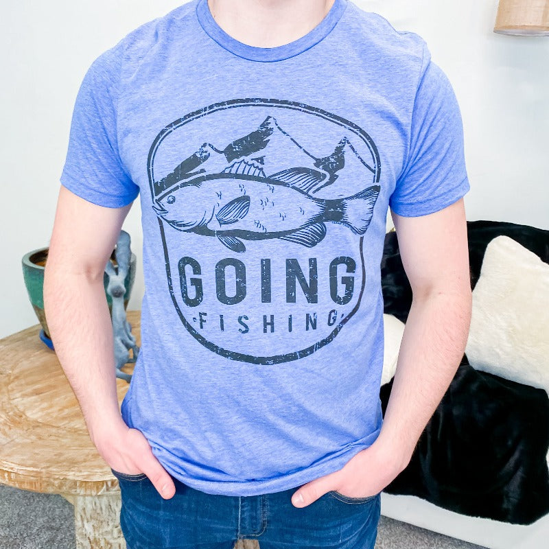 Men&#39;s Going Fishing Graphic Tee - Boujee Boutique 