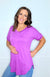 Basics Celeste Creamy Soft Pocket Round Hem V Neckline Short Sleeve Top in 6 Colors