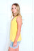 Pol Pineapple Yellow Soft Loose Knit Tank Top