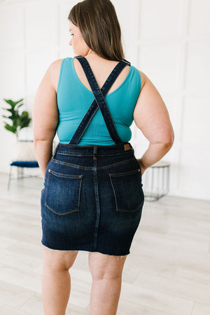 Judy Blue Button Down Denim Overall Dress - Boujee Boutique 