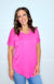 Basics Celeste Creamy Soft Pocket Round Hem V Neckline Short Sleeve Top in 6 Colors