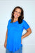 Basics Celeste Creamy Soft Pocket Round Hem V Neckline Short Sleeve Top in 6 Colors