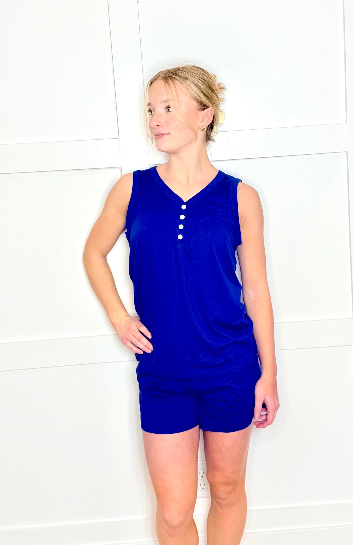 Sweet Dreams Sleeveless Shorts Pajama Set in 4 Colors