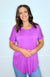 Basics Celeste Creamy Soft Pocket Round Hem V Neckline Short Sleeve Top in 6 Colors
