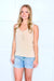 Pol Lace Keyhole Open Back Tank Top in 4 colors