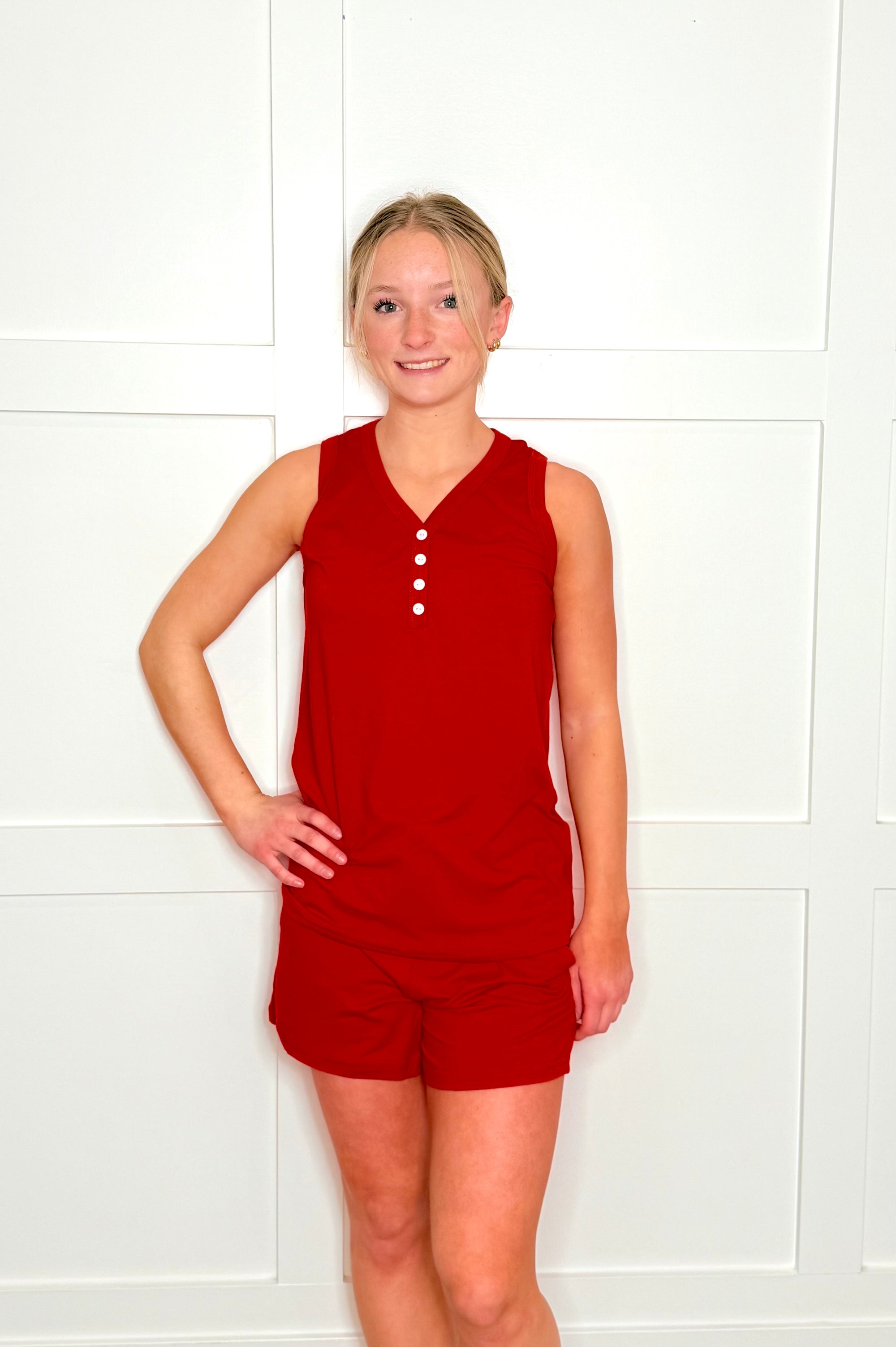 Sweet Dreams Sleeveless Shorts Pajama Set in 4 Colors