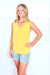 Pol Pineapple Yellow Soft Loose Knit Tank Top