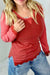 Pol Fall in Love Lace Trim Soft Hacci Ribbed Long Sleeve Top