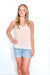 Pol Lace Keyhole Open Back Tank Top in 4 colors