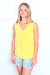 Pol Pineapple Yellow Soft Loose Knit Tank Top