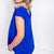 Dear Scarlett Ruched Cap Sleeve Top in Royal Blue - Boujee Boutique 
