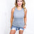 High On Life High Neck Ribbed Tank Top in Grey - Boujee Boutique 