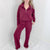Burgundy Micro Modal Knit Handle Half Zip Pullover Top - Boujee Boutique 