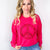 Making Peace Patch Long Sleeve Mineral Washed Knit Pullover in 2 Colors - Boujee Boutique 