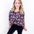 Dear Scarlett Essential Blouse in Black and Pink Paisley - Boujee Boutique 