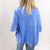 Easel Peri Blue Oversized Boxy Wide Ribbed Short Sleeve Top - Boujee Boutique 