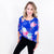 Dear Scarlett Essential Blouse in Royal and Pink Floral - Boujee Boutique 