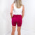 Rea Mode Getting Active Biker Shorts in Burgundy - Boujee Boutique 