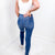 Judy Blue Untouchable Medium Wash Cuffed Hem Skinny Jeans - Boujee Boutique 