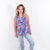 Dear Scarlett Lizzy Tank Top in Paisley Pink and Green - Boujee Boutique 