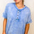 Bright Detailed Button Closure Scoop Neckline Short Sleeve Top in 7 Colors - Boujee Boutique 
