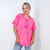 Bright Detailed Button Closure Scoop Neckline Short Sleeve Top in 7 Colors - Boujee Boutique 