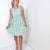 Summer Ditzy Floral Sleeveless Dress in Dusty Teal - Boujee Boutique 