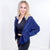 Rea Mode Sun or Shade Zip Up Jacket in Navy - Boujee Boutique 