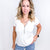 POL Ribbed Button Down with Lace Trim V Neckline in 2 Colors - Boujee Boutique 