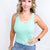 POL Fitted Ribbed Deep V Neckline Tank Top in 3 Colors - Boujee Boutique 