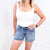 Judy Blue Mari Mid Rise Button Flap Back Pocket Denim Shorts - Boujee Boutique 