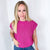 Conversation Starter Pink Cap Sleeve Sweater Knit Top - Boujee Boutique 