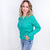 Greensleeves Waffle Knit Long Sleeve Henley - Boujee Boutique 