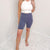 Seamless Ribbed Biker Shorts in Slate - Boujee Boutique 