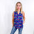 Dear Scarlett Lizzy Tank Top in Royal and Red Abstract - Boujee Boutique 